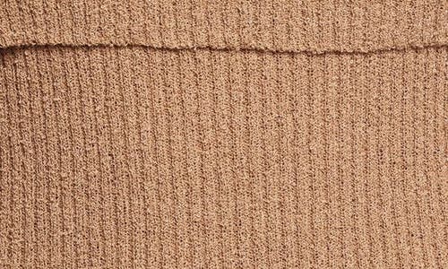 Petal And Pup Petal & Pup Domita Off The Shoulder Long Sleeve Sweater Dress In Nude