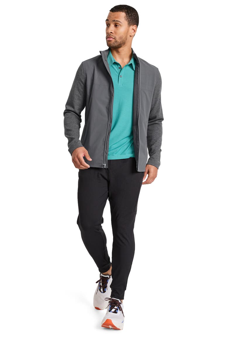 Mens EverActive Mixed Media Jacket, Alternate, color, Grey Heather