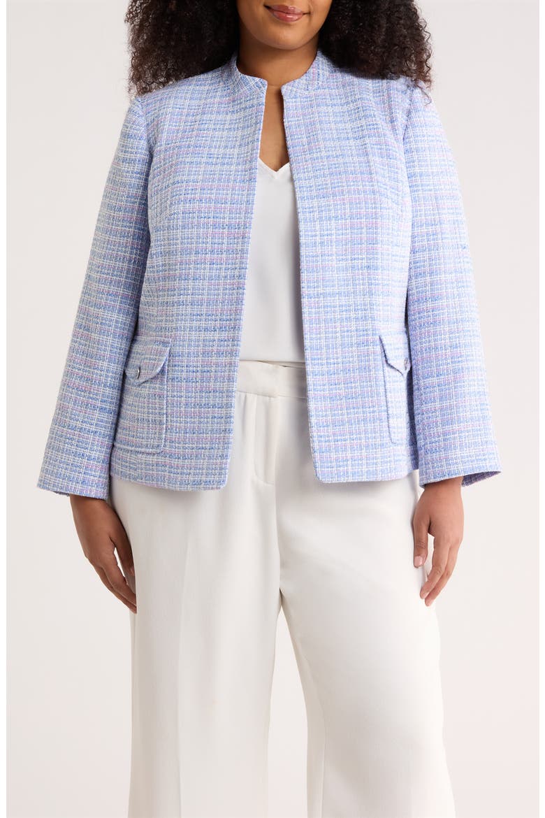 Stand Collar Tweed Jacket, Main, color, PARIS BLEU MULTI