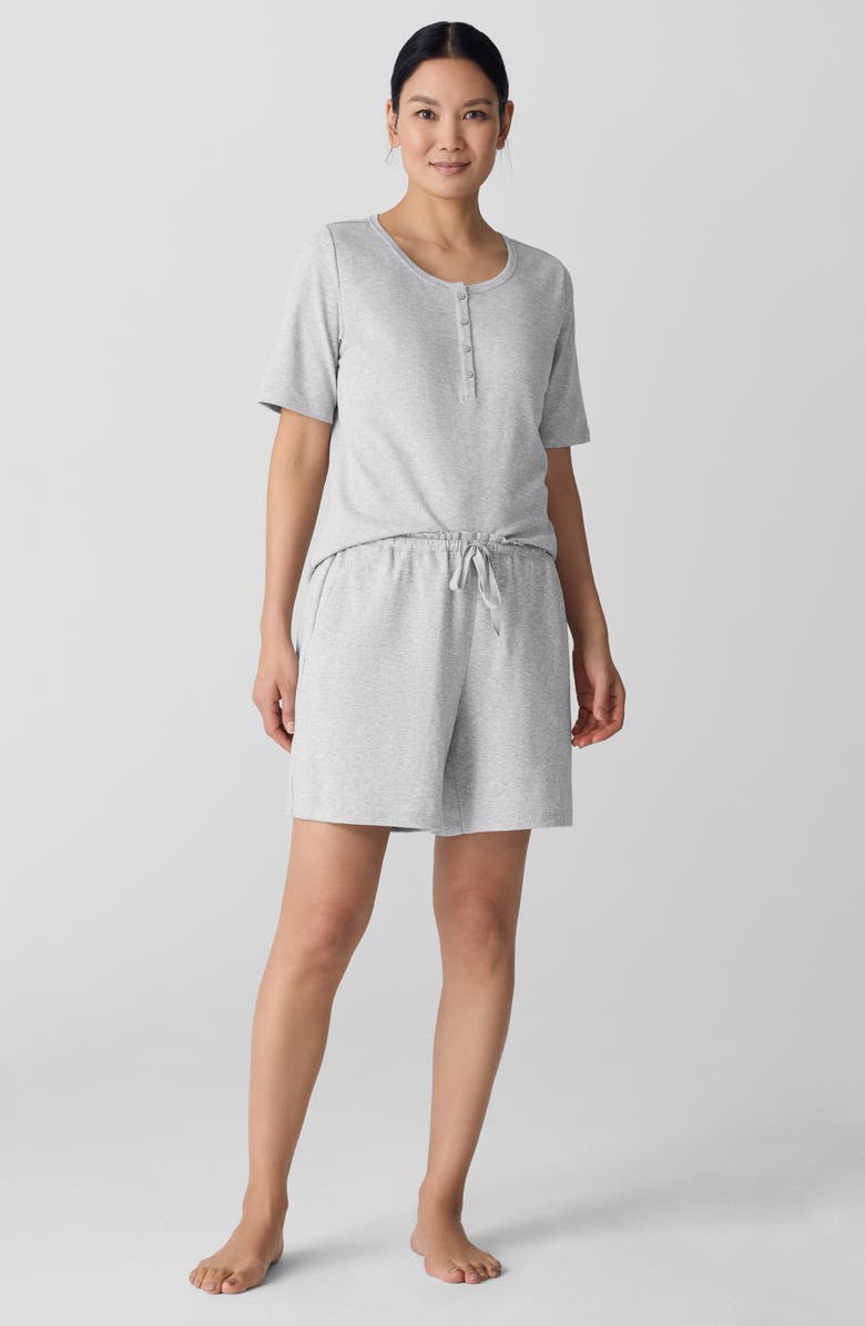 Eileen Fisher Organic Cotton Drawstring Shorts, Alternate, color, 