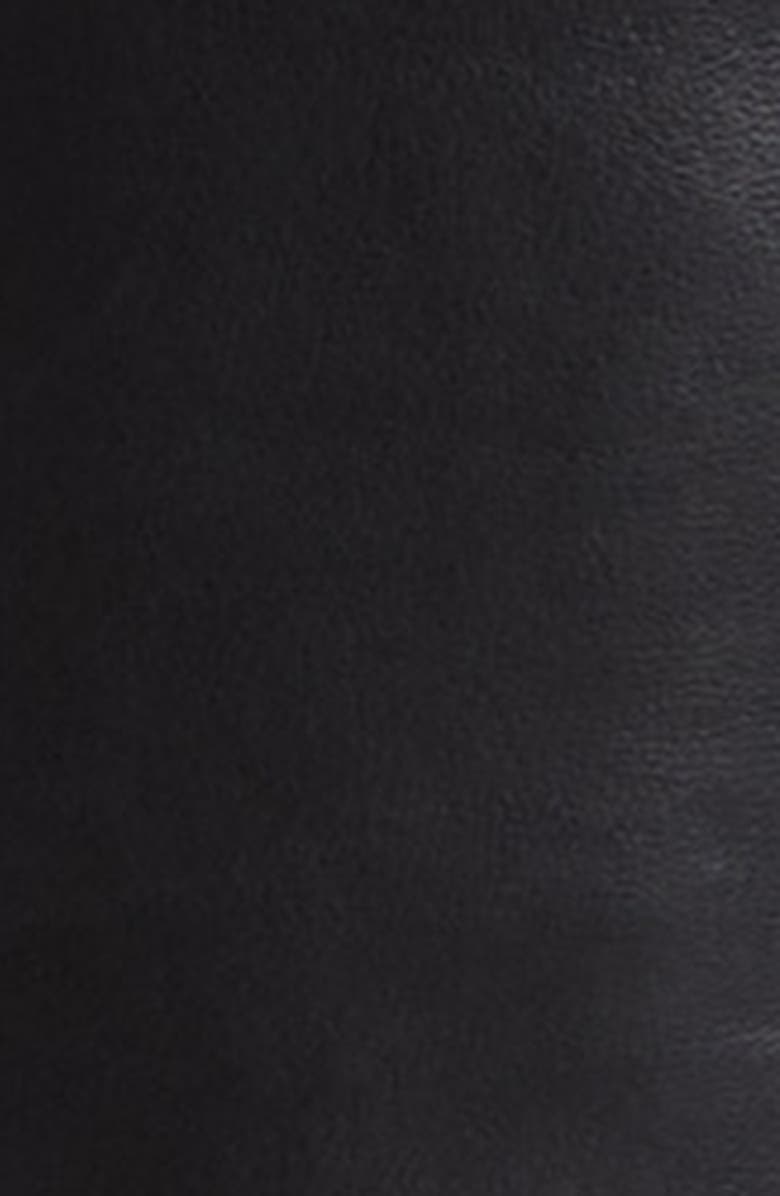 L'AGENCE Blakely Crop Leather Biker Jacket, Alternate, color, Black