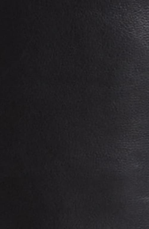 L'agence Blakely Crop Leather Biker Jacket In Black