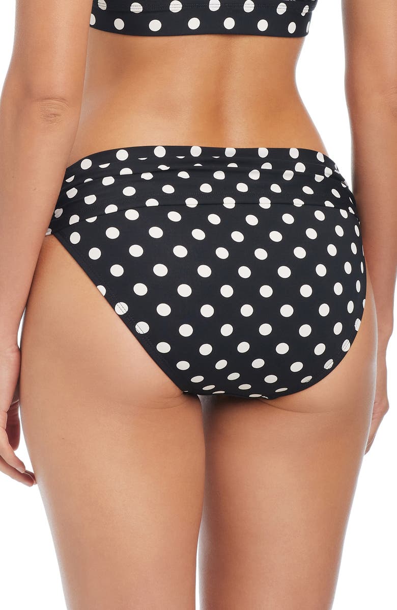 BLEU by Rod Beattie Double Trouble Sarong Hipster Bikini Bottoms, Alternate, color, Black/ Coconut Water