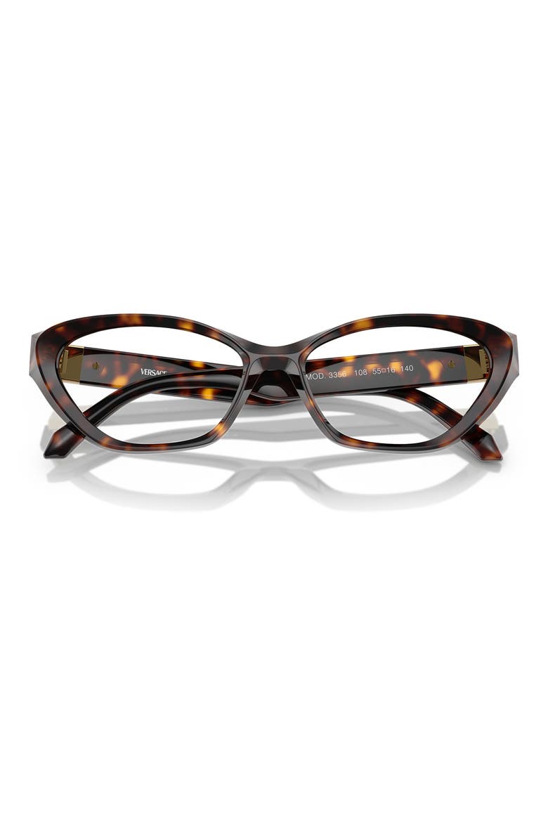 53mm Cat Eye Optical Glasses, Alternate, color, HAVANA