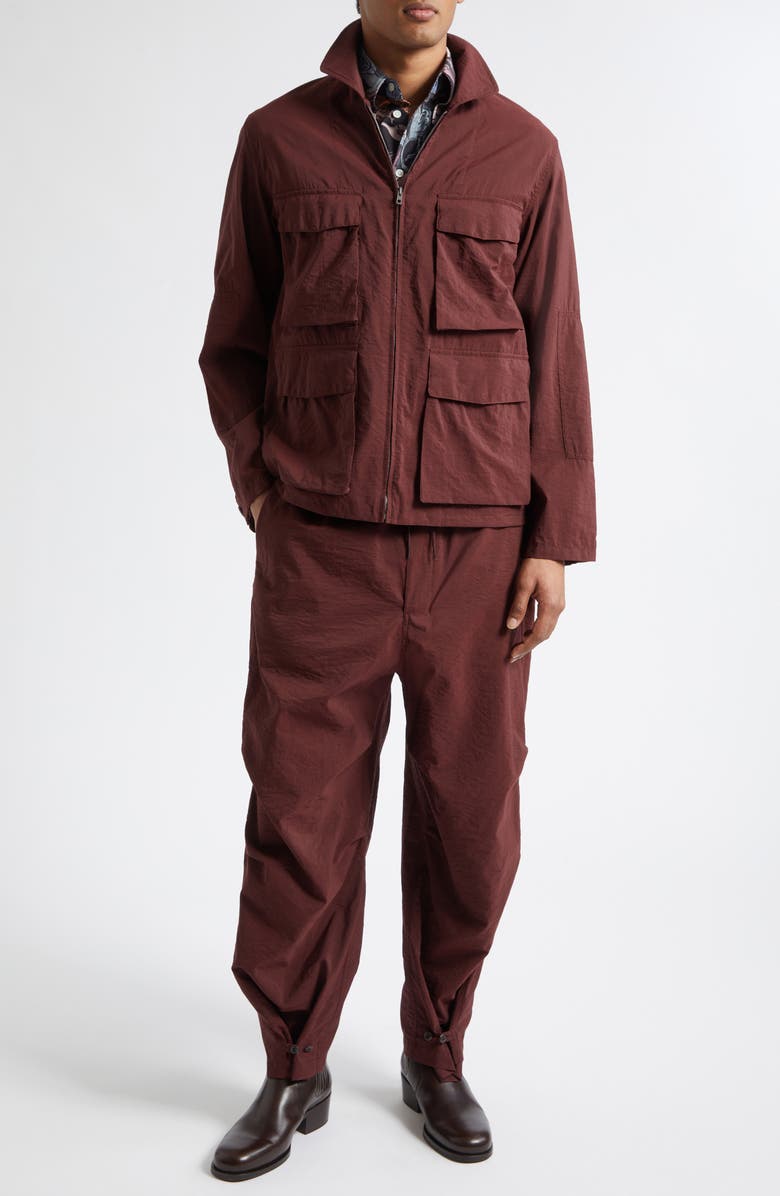 Lemaire 3D Pocket Washed Technical Cotton Blend Jacket, Alternate, color, Porto