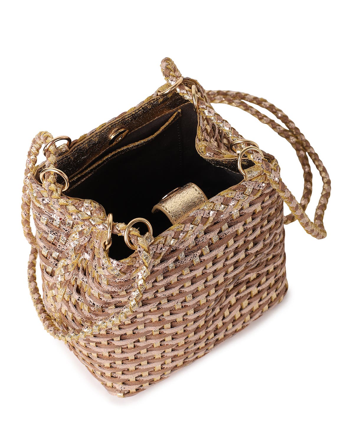 Rafe New York Annick Small Bucket Crossbody, Alternate, color, Gold Multi