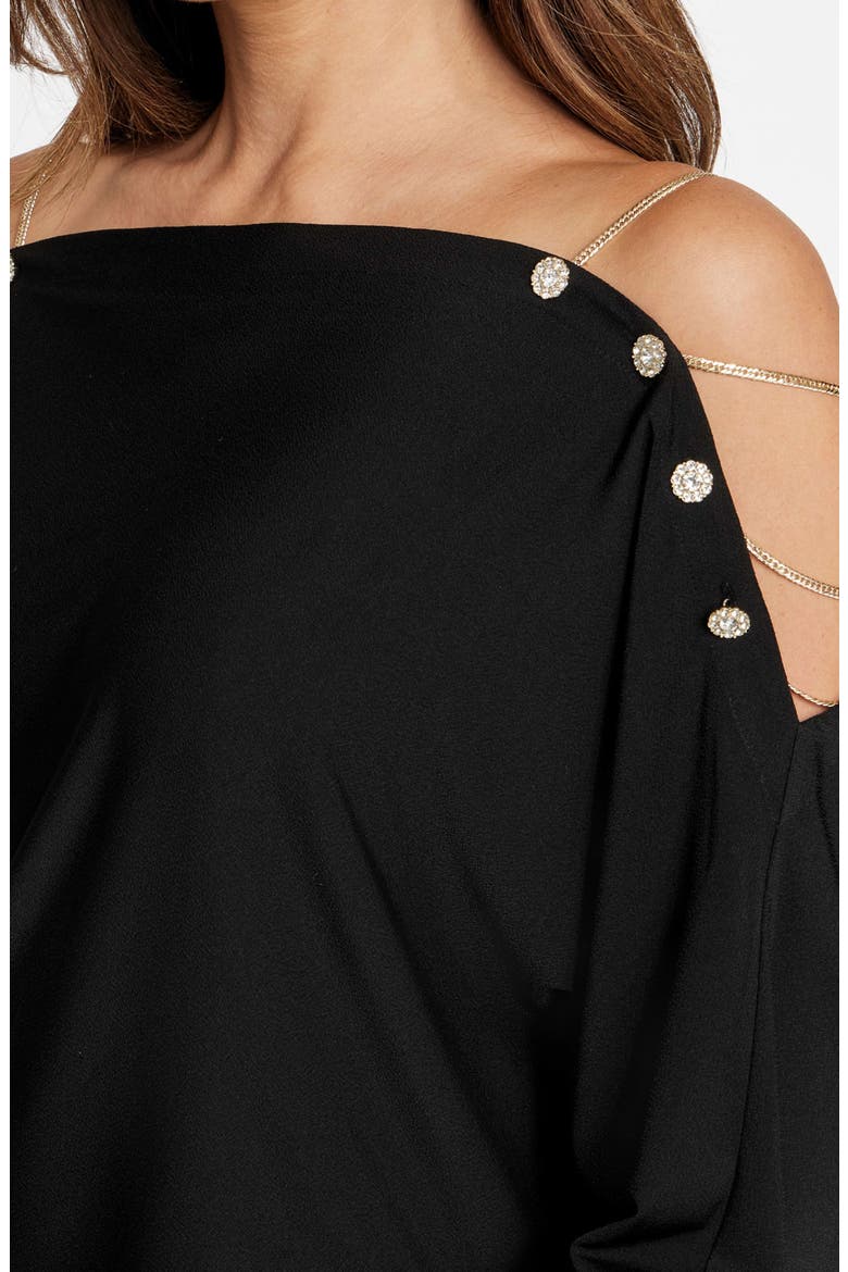 Adri Off the Shoulder Knit Top, Alternate, color, JBLACK-BLACK