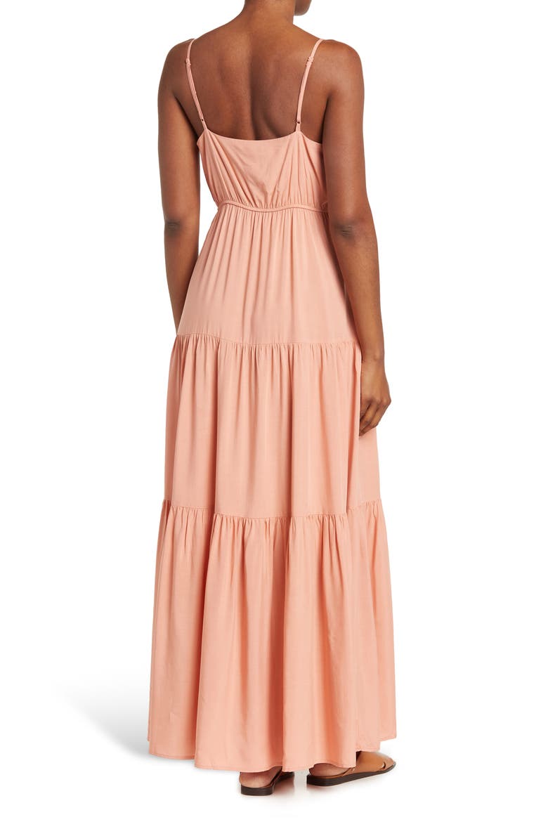 BB DAKOTA BY STEVE MADDEN Been So Long Tiered Sleeveless Maxi Dress, Alternate, color, PEACOCK