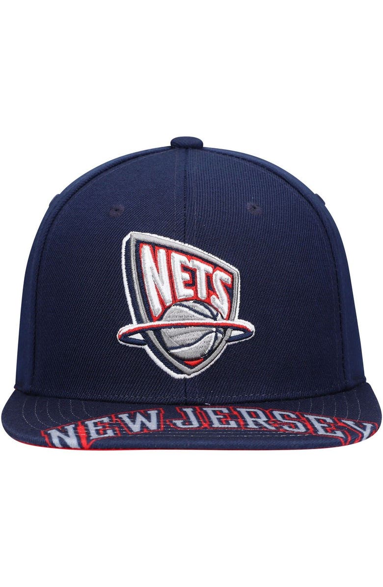 Mitchell & Ness Men's Mitchell & Ness Blue New Jersey Nets Hardwood Classics Swingman Pop Snapback Hat, Alternate, color,