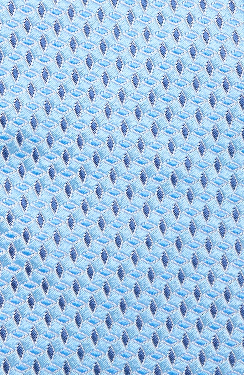 David Donahue Geo Jacquard Silk Tie, Alternate, color, Sky