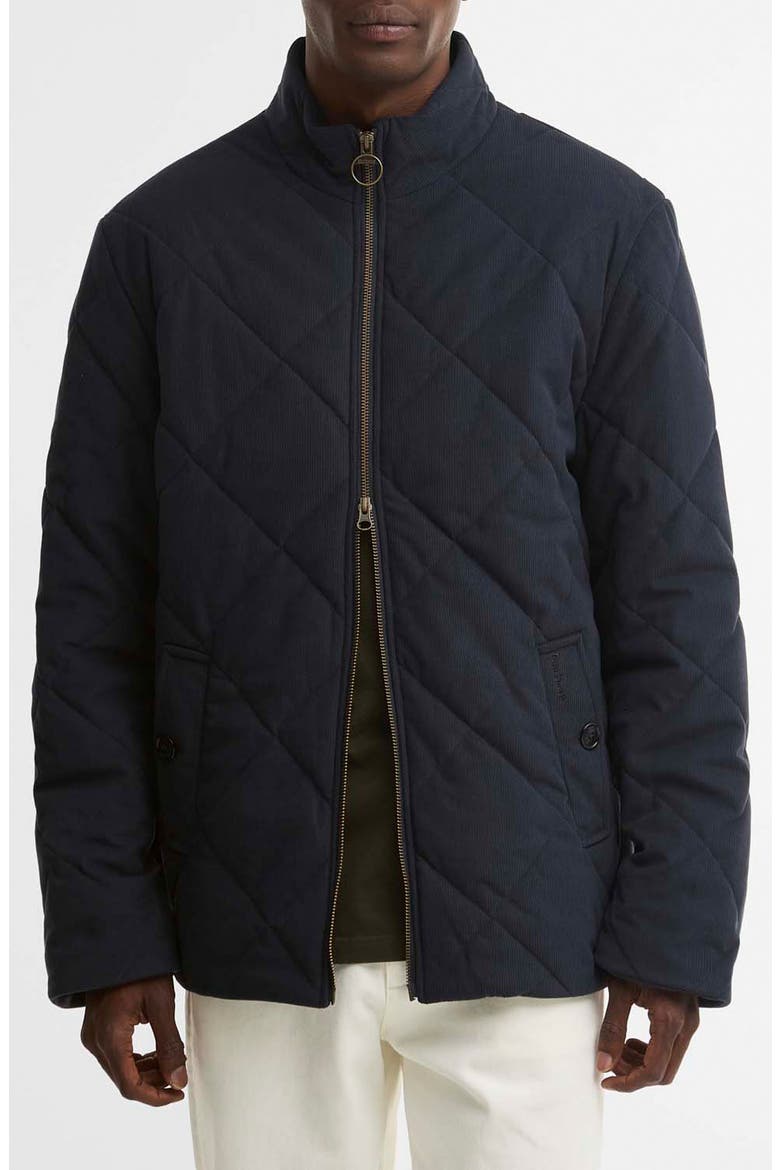 Corden Quilted Jacket, Main, color, DARK NAVY