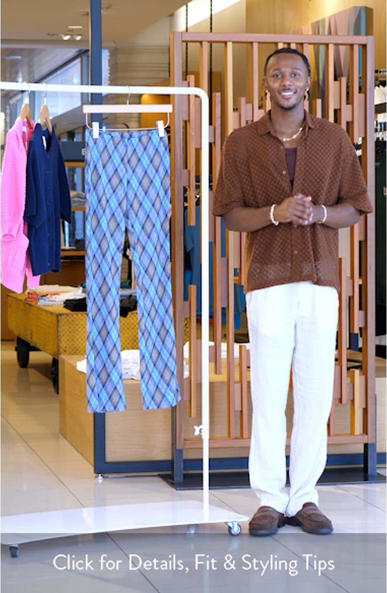 Chloe Plaid Flare Leg Knit Pants, sales video thumbnail