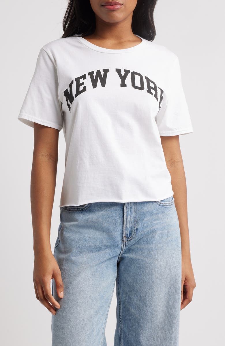 Philcos New York Crop Cotton Graphic T-Shirt, Main, color,