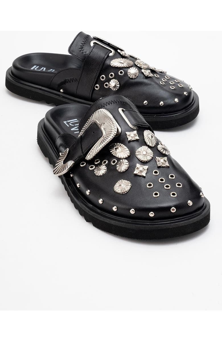 Forever & Always Shoes Maril Leather Buckle Sandal, Main, color, Black Leather