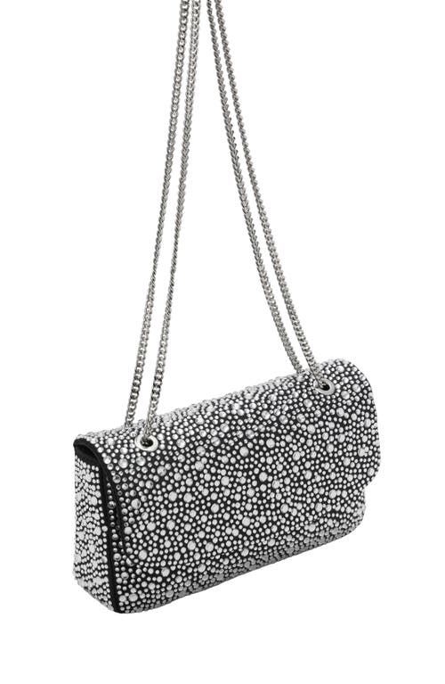 Mango Crystal Embellished Shoulder Bag In Black
