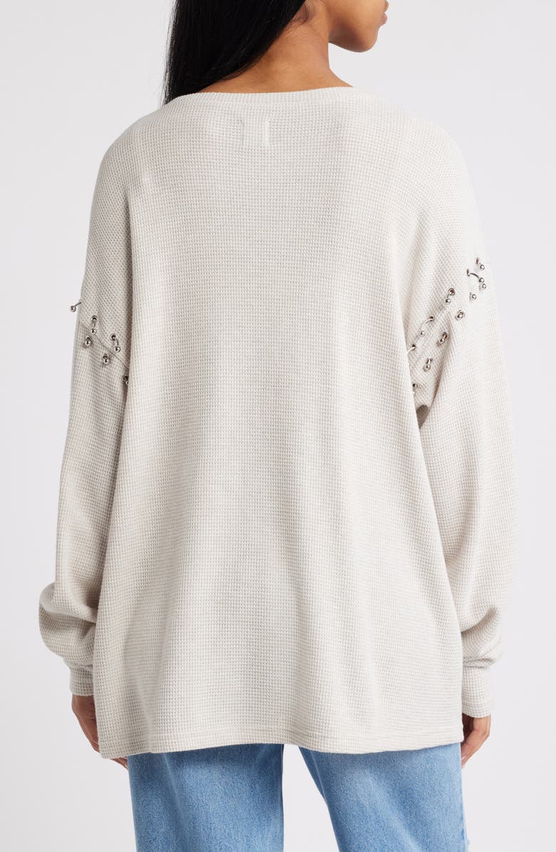 BOYS LIE Stitch Me Up Thermal Boyfriend Pullover, Alternate, color, 