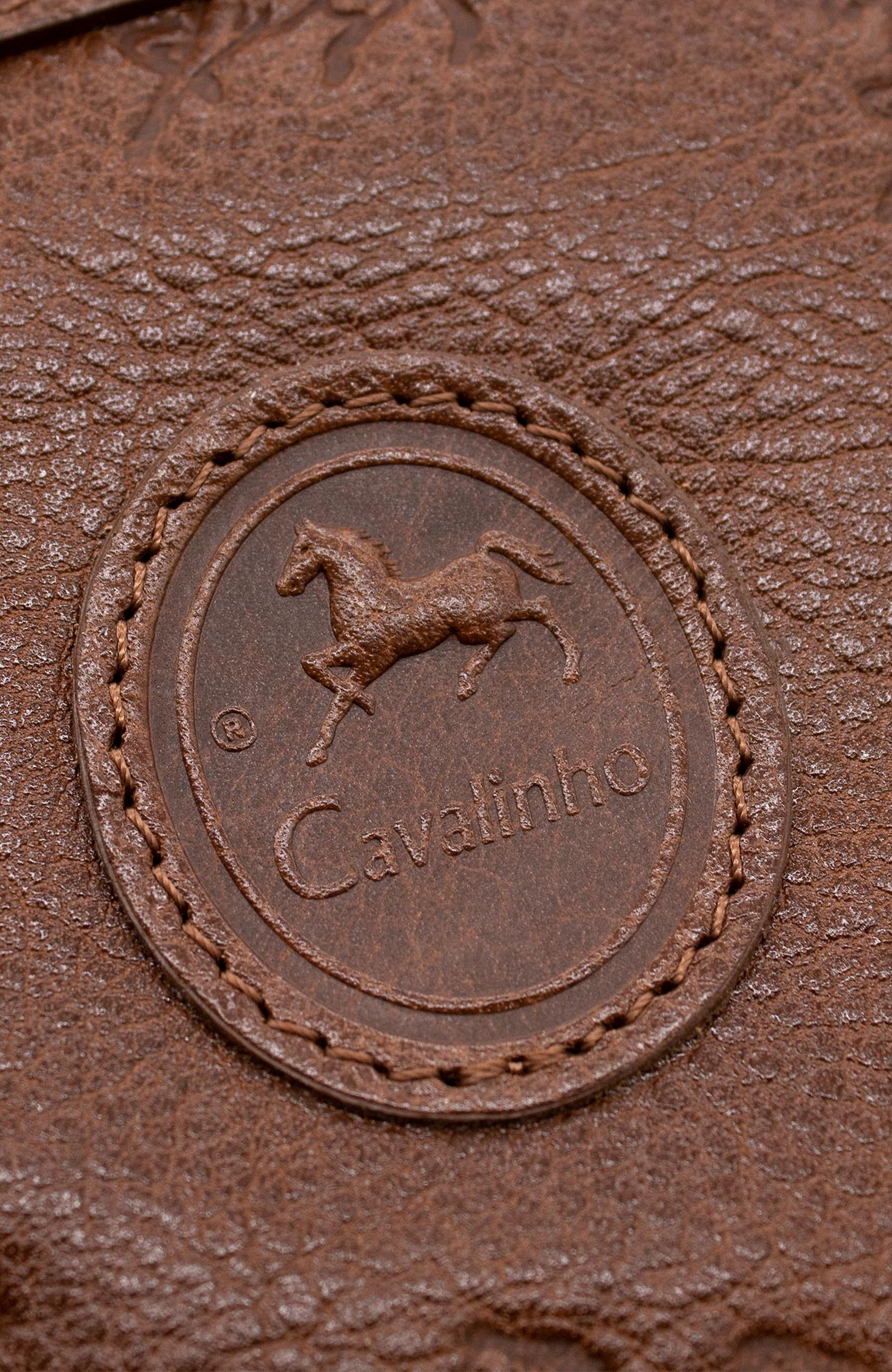 Cavalo Lusitano 412 Embossed Leather Backpack, Alternate, color, Camel Brown