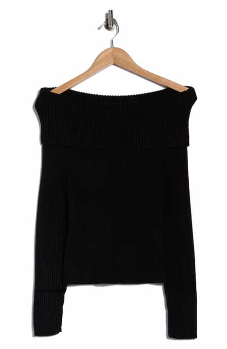 BLANKNYC Off the Shoulder Rib Sweater