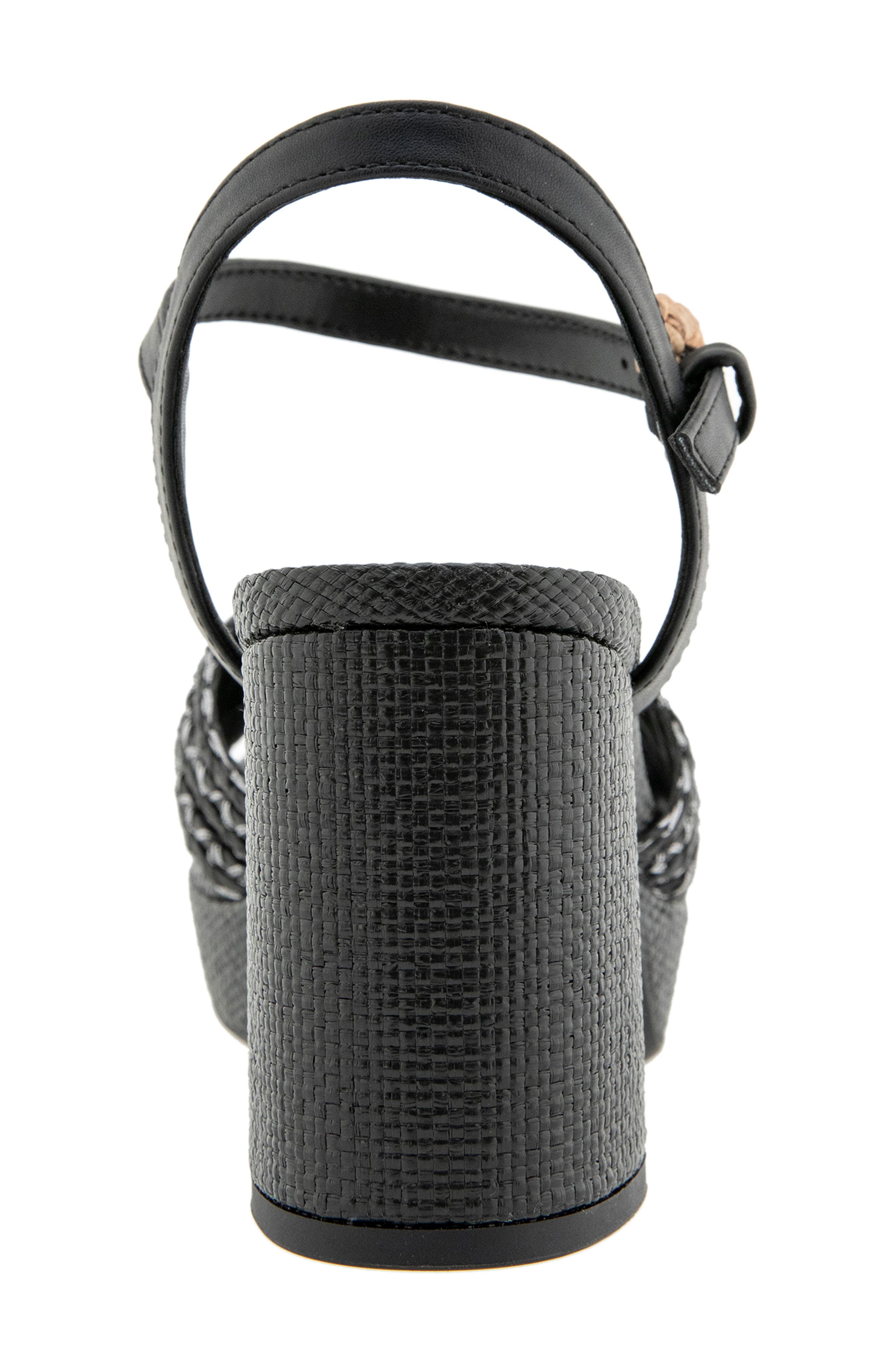 Reeva Platform Sandal, Alternate, color, BLACK WOVEN