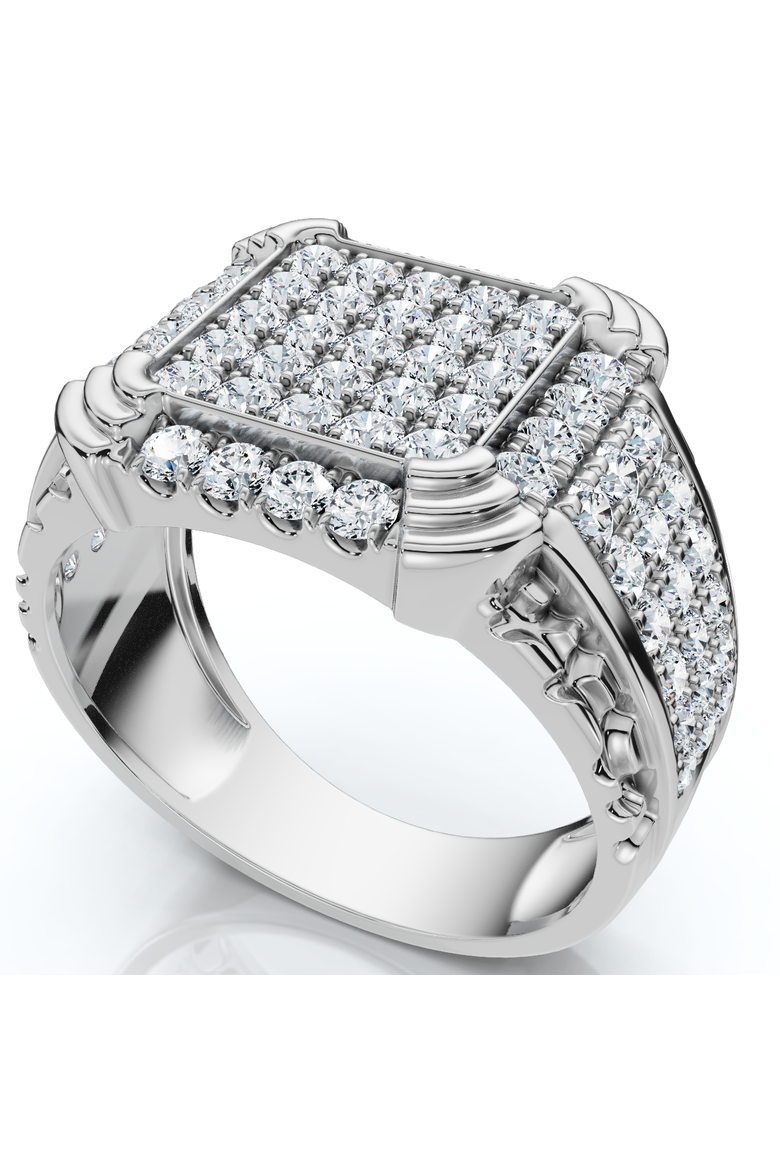 2Ct Men's Diamond Ring in 14k Gold Lab Grown, Alternate, color, 14k Yellow Gold