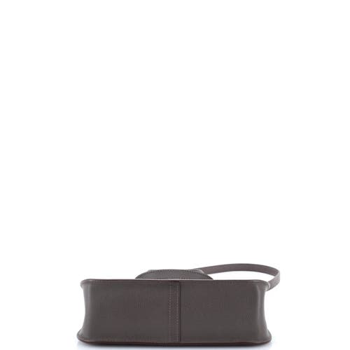 Pre-owned Hermes Hermes Halzan Bag Evercolor 25 In Gray