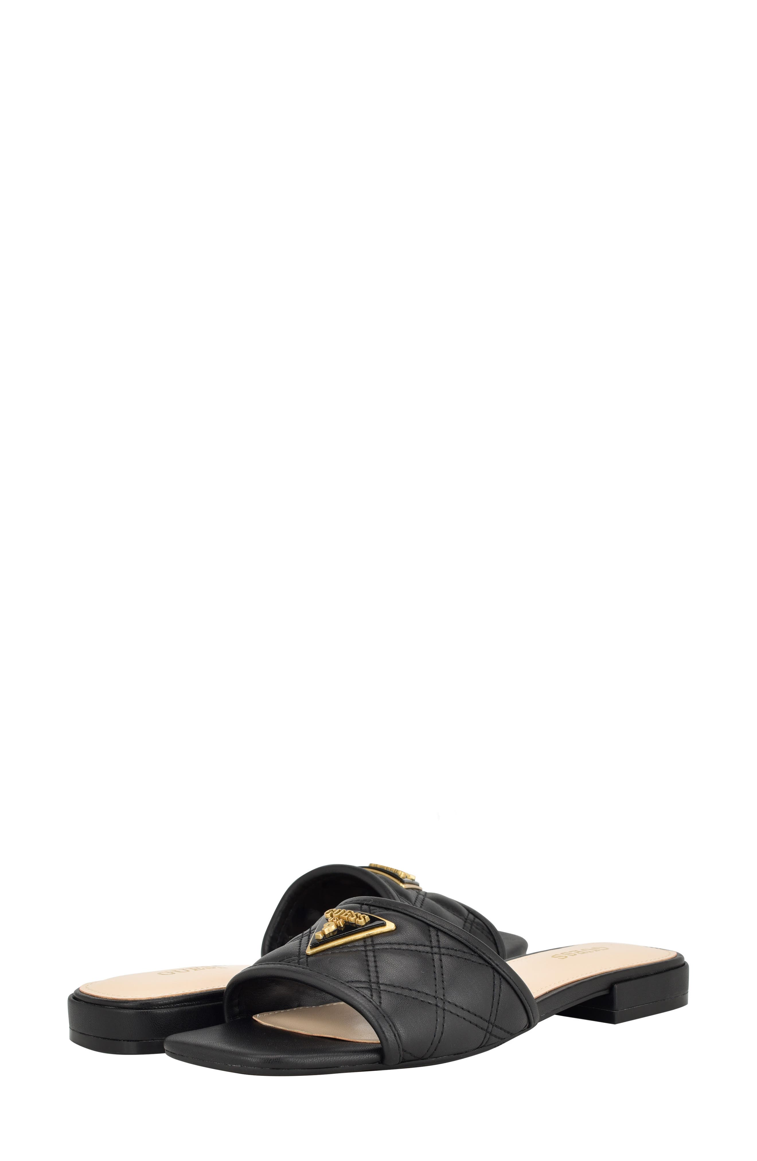 GUESS Tameli Slide Sandal, Alternate, color, Black