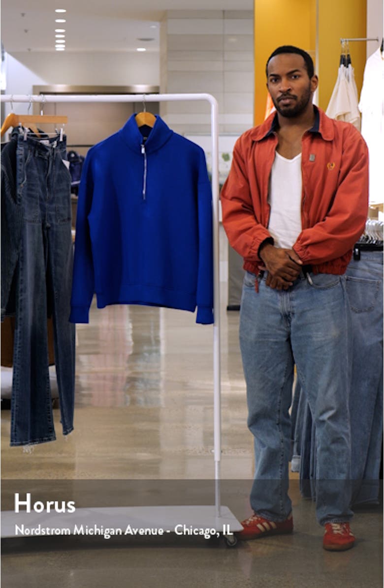 Scuba Knit Quarter Zip Pullover, sales video thumbnail