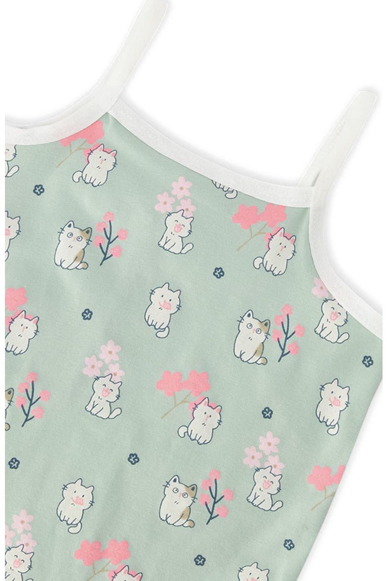 Organic Cotton Kitten Tank Underwear, Alternate, color, Green Kitten Print