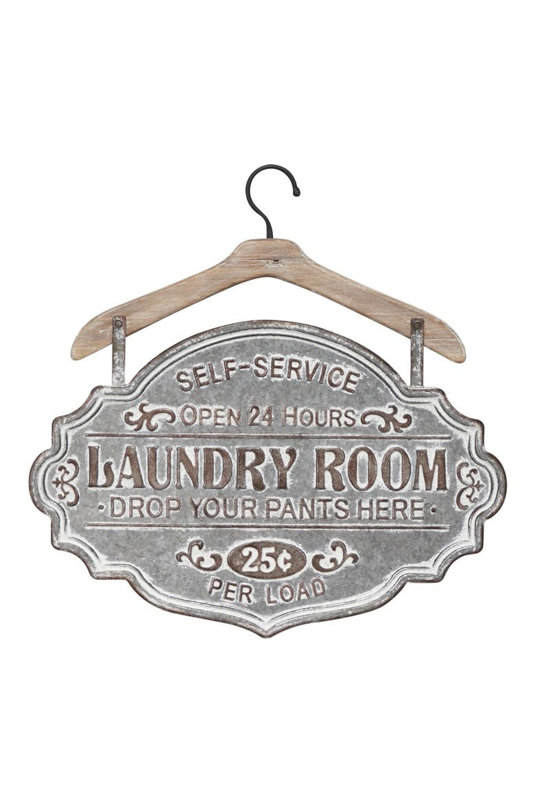 Laundry Room Wall Sign, Main, color, GREY MULTI