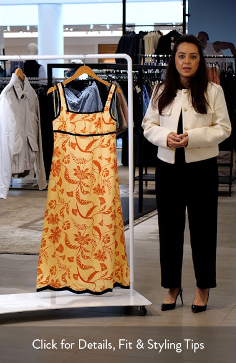 Melanie Palm Print Midi Dress, sales video thumbnail
