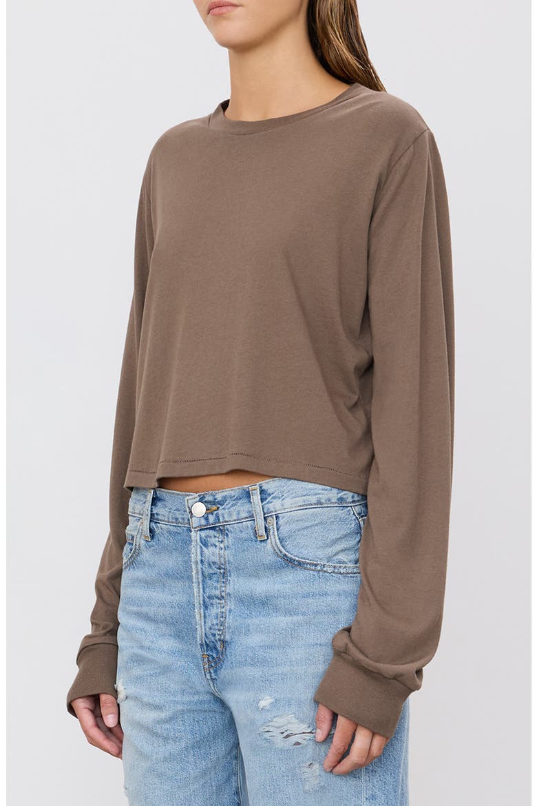 Long Sleeve Boxy T-Shirt, Alternate, color, MUSHROOM