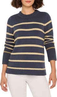 NIC+ZOE Go to Stripe Cotton Sweater