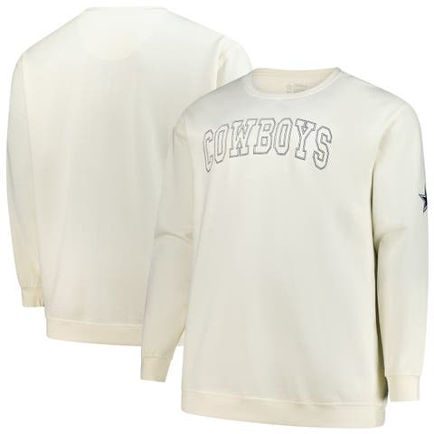 Men's Profile Cream Dallas Cowboys Big & Tall Fleece Sweatshirt