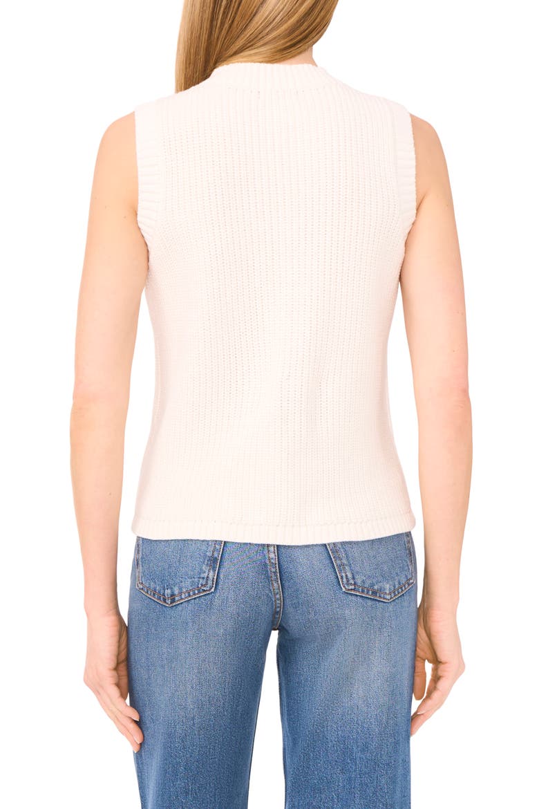Sleeveless Cotton Cardigan, Alternate, color, NEW IVORY