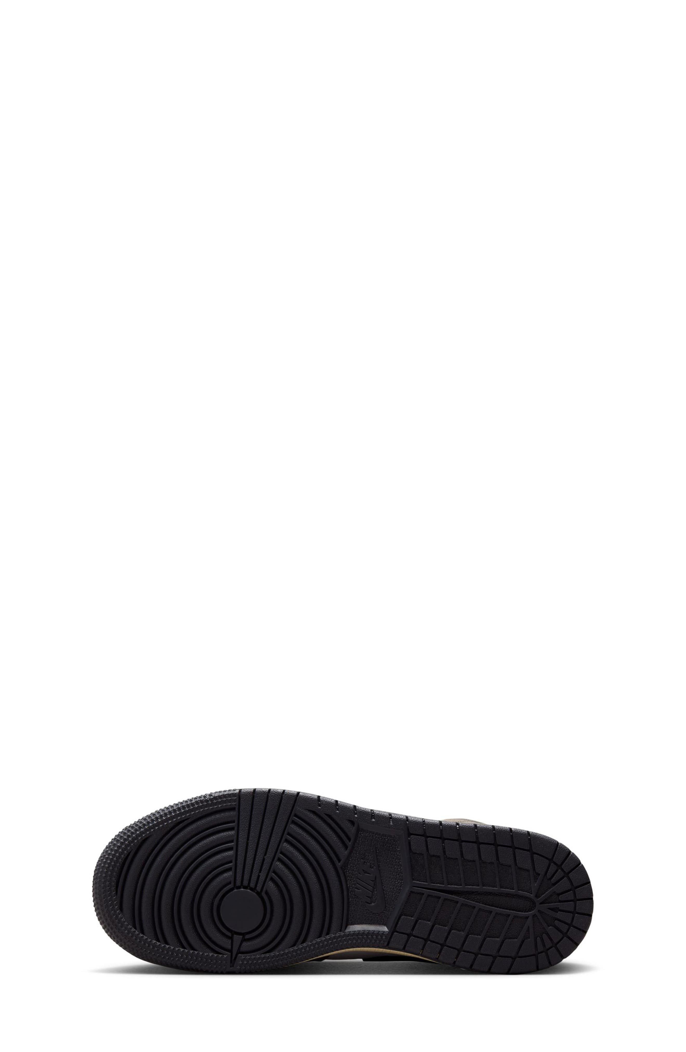 Nike Kids' Air Jordan 1 Mid Sneaker, Alternate, color, White/ Grey/ Cave Stone