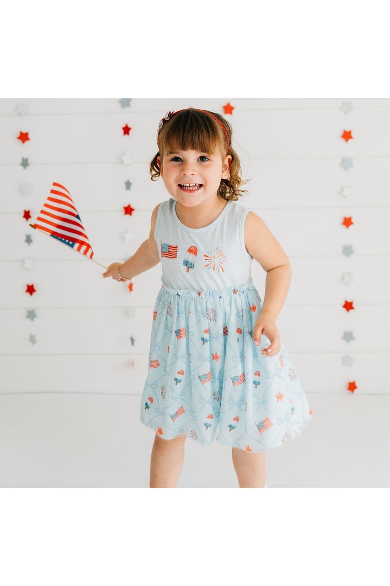 Glitter Flag Bow Headband, Alternate, color, Red