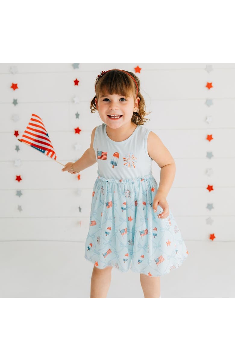 Sweet Wink Patriotic Trellis Tank Tutu Dress, Alternate, color, Light Blue