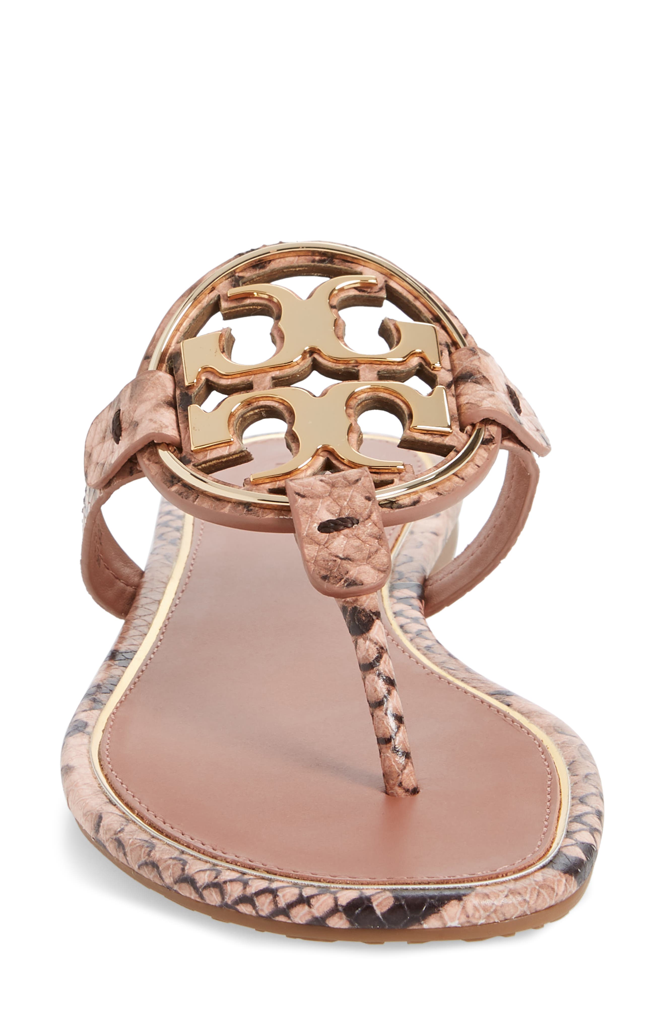 Metal Miller Leather Sandal, Alternate, color, BLUSH ROCCIA / GOLD