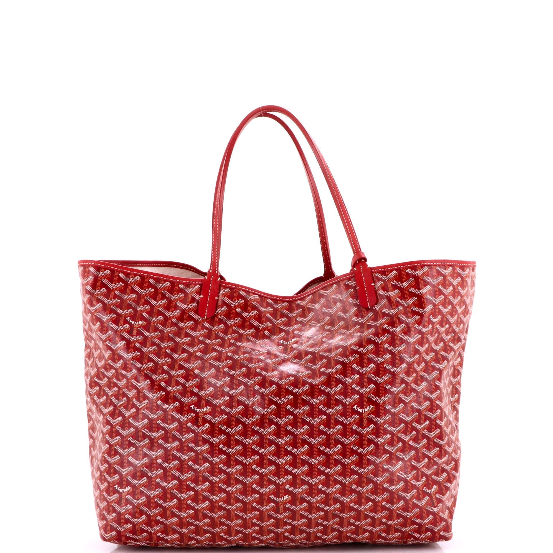 Pre-Owned Goyard Saint Louis Tote Coated Canvas GM, Alternate, color, Red
