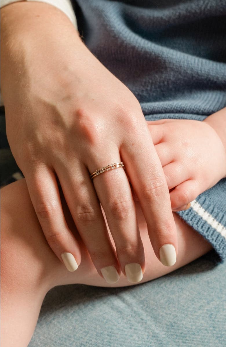 MADE BY MARY ILY Morse Code Ring, Alternate, color, Silver