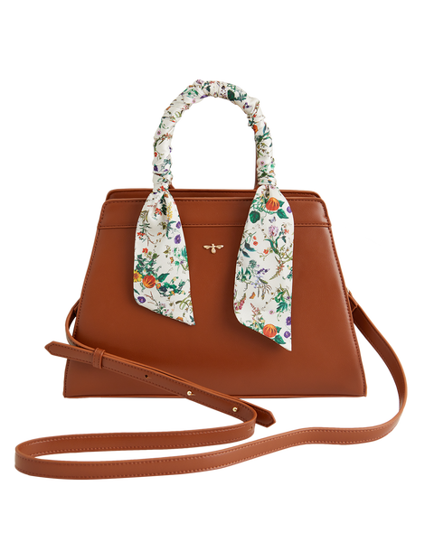 Botanical Pumpkin Tan Tote