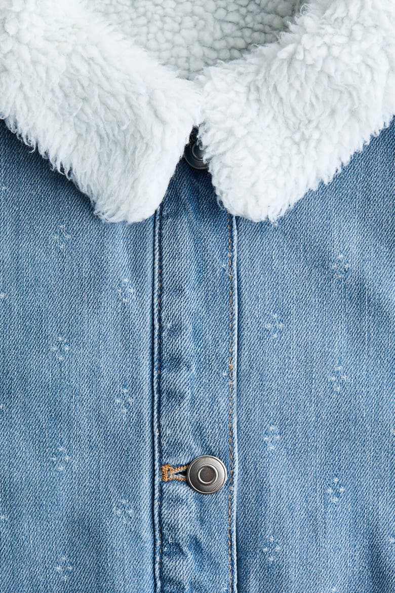Collared Denim Jacket, Alternate, color, Denim blue