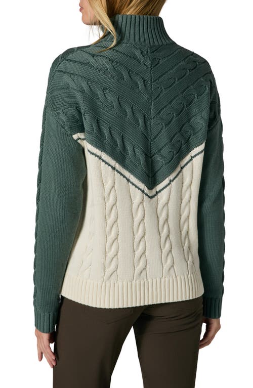 Alp N Rock Jordan Quarter Zip Pullover Sweater In Green