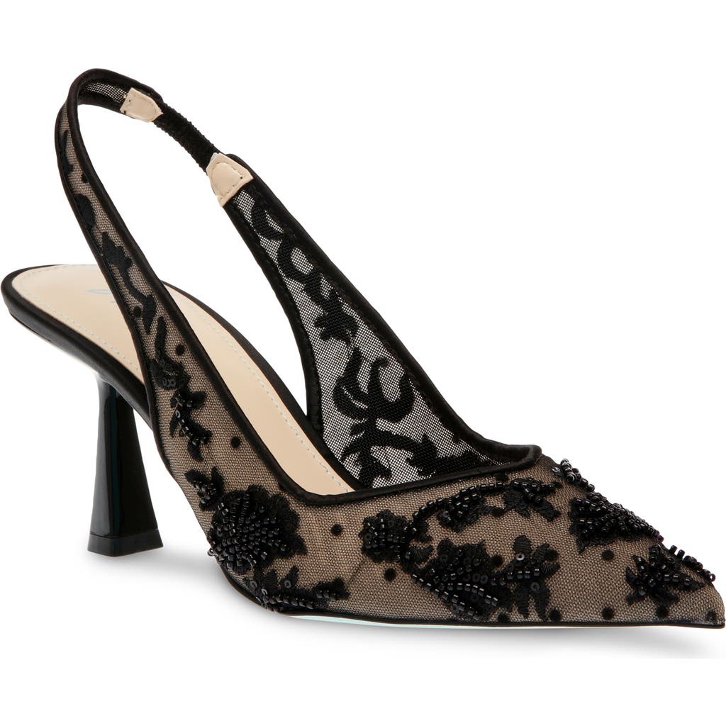 Betsey Johnson Nikki Pointed Toe Slingback Pump in Black at Nordstrom, Size 10