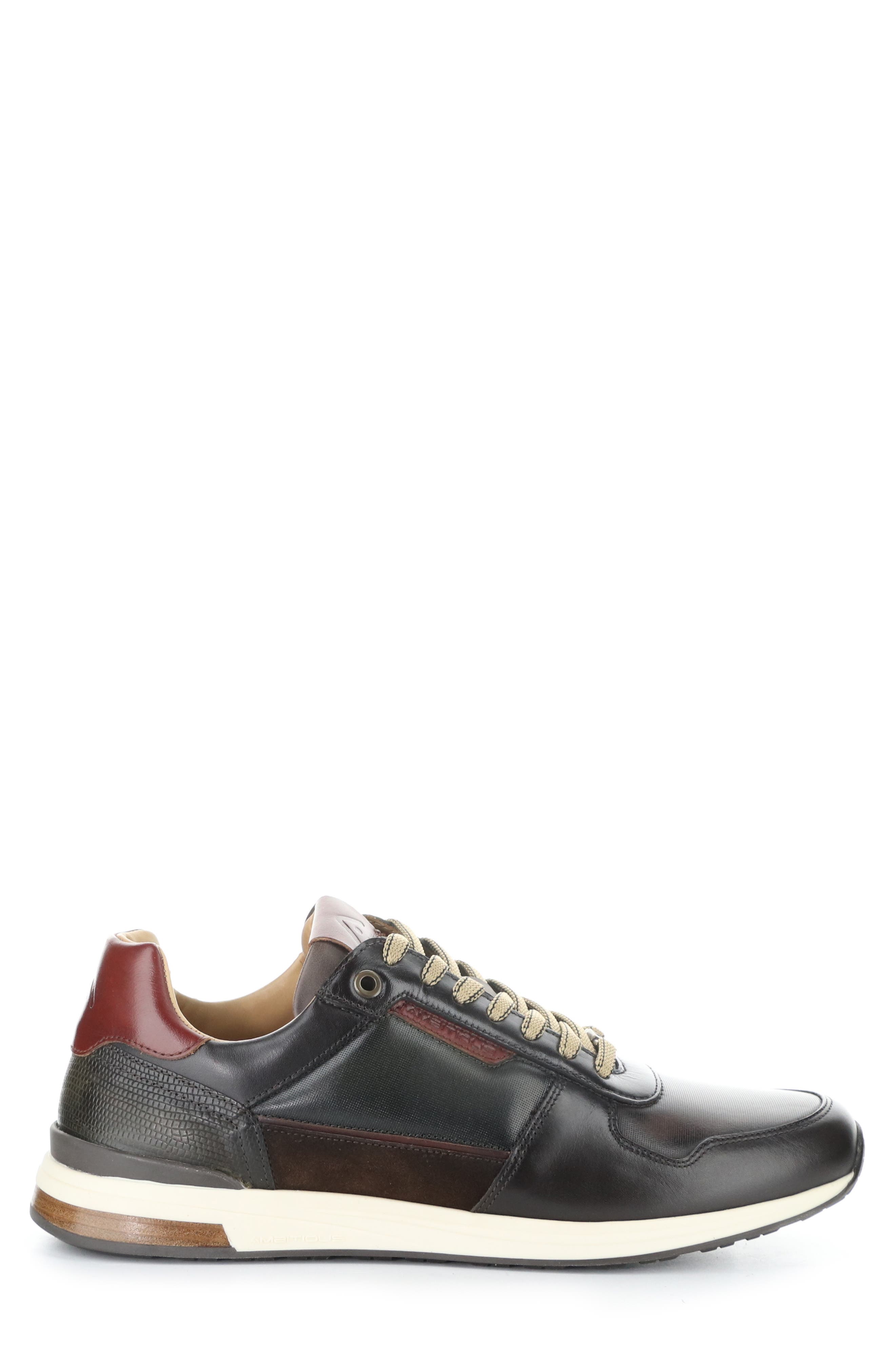 Ambitious Mixed Leather Lace-Up Sneaker, Alternate, color, Combi Leather