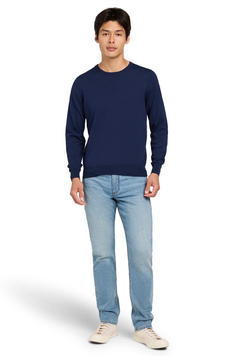 Faherty Movement Long Sleeve Sweater, Alternate, color, Marine Navy Heather