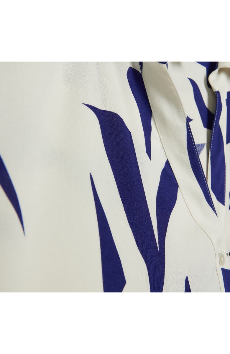 River Island Abstract Print Button-Up Top, Alternate, color,