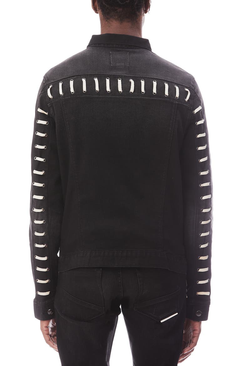 MK1 Lace-Up Denim Jacket, Alternate, color, BLACK LACE