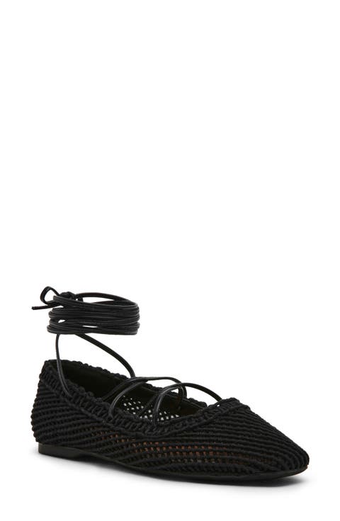Messer Lace-Up Ballet Flat (Women)