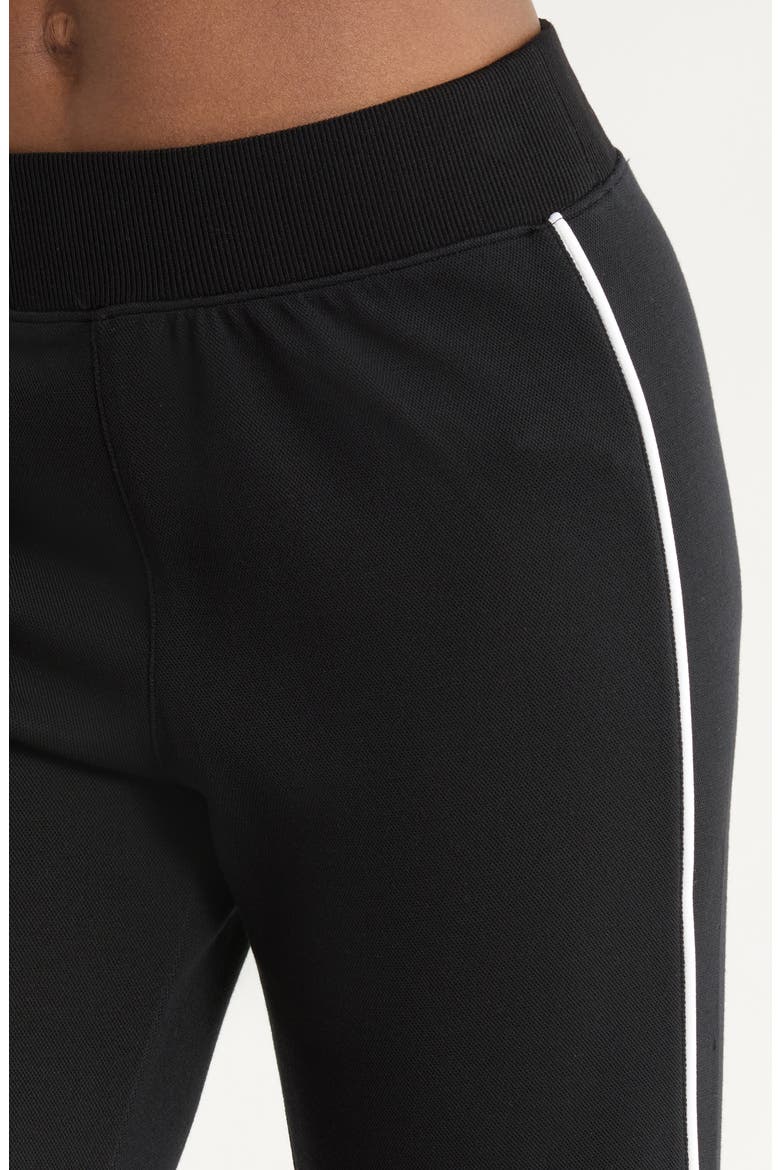 AirEssentials Pique Flare Leg Pants, Alternate, color, VERY BLACK